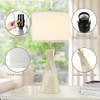 HANDWELL 29 Inch Ceramic Table Lamp Set of 2 Off-White TB0298 - WHITE