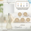 HANDWELL 29 Inch Ceramic Table Lamp Set of 2 Off-White TB0298 - WHITE