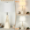 HANDWELL 29 Inch Ceramic Table Lamp Set of 2 Off-White TB0298 - WHITE