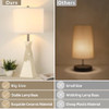 HANDWELL 29 Inch Ceramic Table Lamp Set of 2 Off-White TB0298 - WHITE