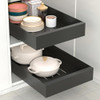 HIKITMATE PULL OUT CABINET ORGANIZER CARBON STEEL CABINET DRAWERS - GREY