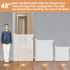 Heelalbaby 48" Extra Tall Baby Gates Dogs 55" Wide Retractable Baby Gate - White
