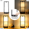 TOBUSA Wireless Touch Control Table Lamp Set Of 2 Fabrics Shade - 2 Pack, Black