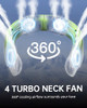ASNUG BLADELESS NECK FAN 4 TURBO NECK FAN 4000 MAH BATTERY OPERATED - Green