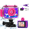 GKTZ KIDS CAMERA 1080P HD DIGITAL WATERPROOF 32GB KIDS BIRTHDAY GIFT - PURPLE