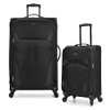 U.S. TRAVELER AVIRON BAY EXPANDABLE SOFTSIDE SPINNER WHEELS 2 PIECE - BLACK