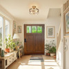 CLASSY LEAVES SEMI FLUSH MOUNT CEILING LIGHT MODERN GOLD CEILING LIGHT FIXTURE