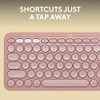 Logitech Pebble Keys 2 K380s Multi-Device Bluetooth Wireless Keyboard Tonal Rose