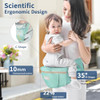 SAFOTAD BABY CARRIER WITH HIP SEAT, ERGONOMIC M POSITION 6IN1 BABY - GREEN
