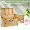 VIKING FACTORY LARGE BAMBOO BOX TRAY SET BUNDLE, 2 PACK - BAMBOO