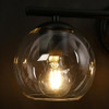 CLASSY LEAVES BATHROOM LIGHT FIXTURES, 3 LIGHT BLACK MODERN FARMHOUSE - BLACK