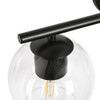 CLASSY LEAVES BATHROOM LIGHT FIXTURES, 3 LIGHT BLACK MODERN FARMHOUSE - BLACK
