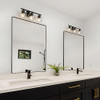 CLASSY LEAVES BATHROOM LIGHT FIXTURES, 3 LIGHT BLACK MODERN FARMHOUSE - BLACK
