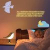 Small Bird Table Lamp Cordless Bedside Lamps Battery Operated Lamp with 3