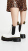 25055100 DR. MARTENS UNISEX-CHELSEA BOOT WHITE/SMOOTH SIZE US MEN 9/WOMEN 10