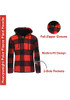 BLUE ROCK GALAXY J. COME MEN'S MODERN FIT PLAID HOODIE, J-8001 - SIZE XL - RED New