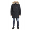Mackage Moritz DFR Men's Fur Lined Down Parka, Size 44, Navy New
