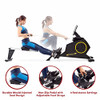 CIRCUIT FITNESS DELUXE FOLDABLE MAGNETIC ROWING MACHINE - BLACK/YELLOW