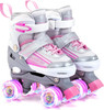 20210927 KUXUAN SKATES GIRLS ROLLER SKATES LIGHT UP, SIZE SMALL, 10C-13C - PINK