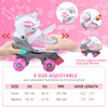 20210927 KUXUAN SKATES GIRLS ROLLER SKATES LIGHT UP, SIZE SMALL, 10C-13C - PINK