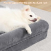MIHIKK ORTHOPEDIC DOG BED FOR SMALL DOG27X18X6 INCH - GRAY