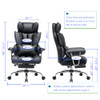 EFOMAO DESK OFFICE CHAIR 400LBS, BIG TALL OFFICE CHAIR, PU LEATHER - BLACK