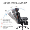 EFOMAO DESK OFFICE CHAIR 400LBS, BIG TALL OFFICE CHAIR, PU LEATHER - BLACK