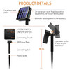 ORNNUT 4-Pack Solar String Lights Outdoor 8 Modes, Warm White