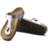 BIRKENSTOCK GIZEH UNISEX SANDALS - SIZE MEN 6 WOMEN 8 (EU M39) - SILVER