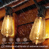 KONDRAS 100FT LED OUTDOOR STRING LIGHTS WATERPROOF 52 DIMMABLE ST38 - BLACK