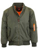 GALAXY BY HARVIC SPIRE BY GALAXY MEN'S FLIGHT JACKET - SIZE: MEN 3XL - OLIVE
