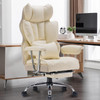 EFOMAO DESK OFFICE CHAIR 400LBS, BIG AND TALL OFFICE CHAIR, PU LEATHER - BEIGE
