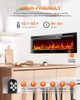 VISVEIL ELECTRIC FIREPLACE 60" REALISTIC FLAME HEATER - BLACK