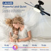 Laliled Ceiling Fan Light Small Ceiling Fan 6 Speeds 3 Modes SD24475 - Black