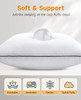 FAPO THROW PILLOW INSERTS SOFA THROW PILLOW WITH 100% COTTON COVER 2-PACK WHITE New