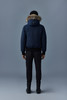 MACKAGE MEN'S DIXON FUR-TRIMMED DOWN BOMBER JACKET NAVY SIZE 38 SIZE M New