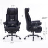 EFOMAO FABRIC OFFICE CHAIR BIG AND TALL 400 LB WEIGHT CAPACITY BLACK