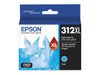 Epson T312XL Claria High Capacity Ink Cartridge for Inkjet Printer, Cyan