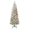 NATIONAL TREE COMPANY FIRST TRADITIONS PRE-LIT ACACIA FLOCKED TREE 6 FT - WHITE