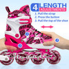 KUXUAN SKATES ADJUSTABLE INLINE KIDS/TEENS FULL LIGHT UP WHEELS CAMO PINK