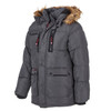 Canada Weather Gear Men's Fur Hooded Puffer Jacket - SIZE LARGE - CHARCOAL New