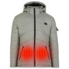 HELIOS THE HEATED COAT PAFFUTO STYLE FOR WOMEN - SIZE: L - GRAY/ MINT SILVER