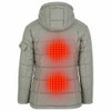 HELIOS THE HEATED COAT PAFFUTO STYLE FOR WOMEN - SIZE: L - GRAY/ MINT SILVER