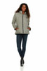 HELIOS THE HEATED COAT PAFFUTO STYLE FOR WOMEN - SIZE: L - GRAY/ MINT SILVER