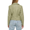 LW1RU538 LEVI'S WOMEN'S VEGAN LEATHER 538 MOTO JACKET WOMEN XL GREEN/CHARCOAL New