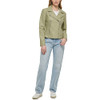LW1RU538 LEVI'S WOMEN'S VEGAN LEATHER 538 MOTO JACKET WOMEN XL GREEN/CHARCOAL New
