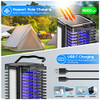 Evolpol Solar Electric Mosquito Zappers Reading Lamps, 4200V, Backyard - BLACK