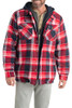 6575 LEGENDARY WHITETAILS MEN'S MAPLEWOOD HOODED SHIRT JACKET RED ROVER PLAID XL