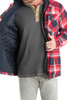 6575 LEGENDARY WHITETAILS MEN'S MAPLEWOOD HOODED SHIRT JACKET RED ROVER PLAID XL