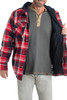 6575 LEGENDARY WHITETAILS MEN'S MAPLEWOOD HOODED SHIRT JACKET RED ROVER PLAID XL